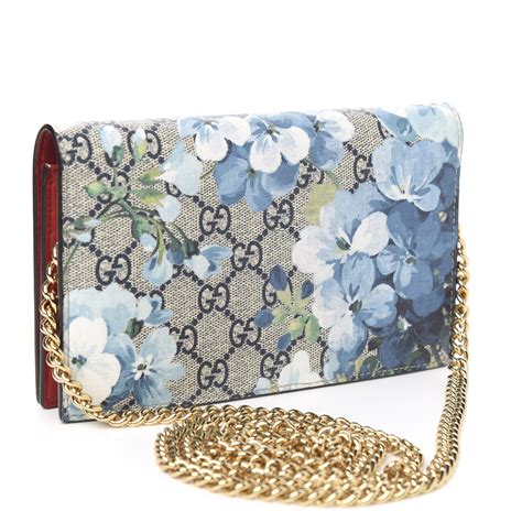 gucci supreme monogram blooms chain wallet|Gucci outlet wallet price.